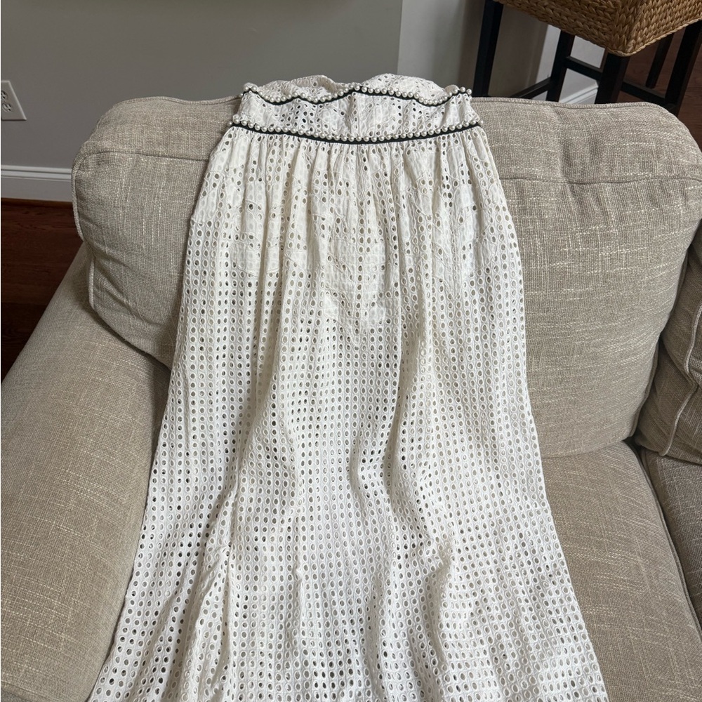 Dylanlex Elegant White Eyelet dress